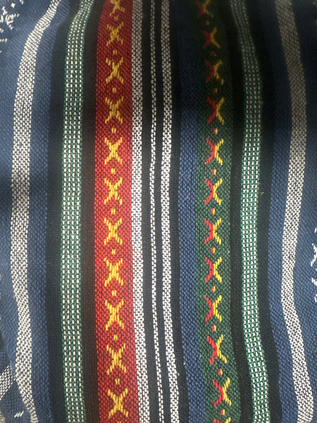 'Hooded Cowl' - Blue/Green/Red Pattern