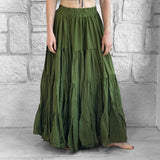 Maxi Tiered skirt - Green