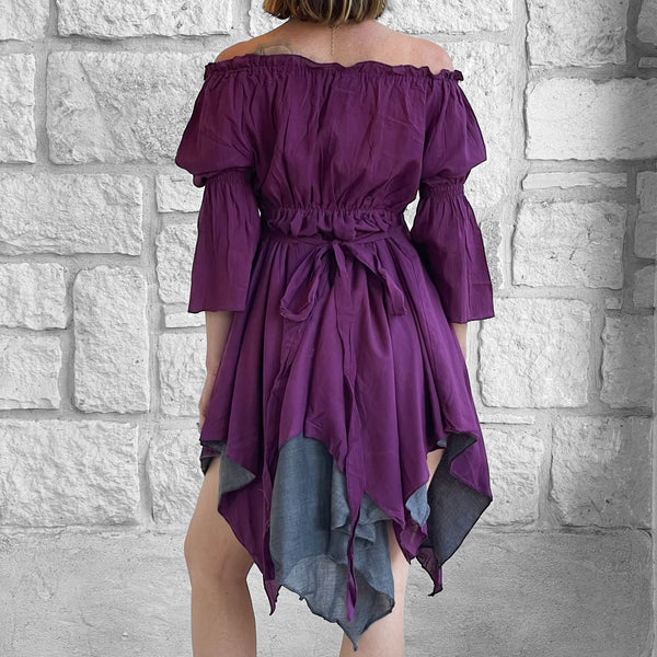 むらさき⭐︎kastane velour bell sleeve dress Tiered maxi dress with bell sleeves | Fancy party dress