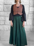 'Sadie' Long Flowing Skirt - Rayon Green