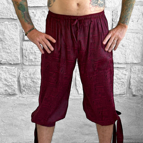 'Buccaneer Pants Silk' - Red