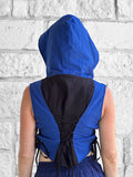 'Sprite Hooded Vest'  - Blue/Black
