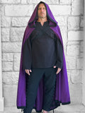'Hooded Cloak' - Purple/Blk SALE