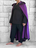 'Hooded Cloak' - Purple/Blk SALE