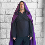 'Hooded Cloak' - Purple/Blk SALE