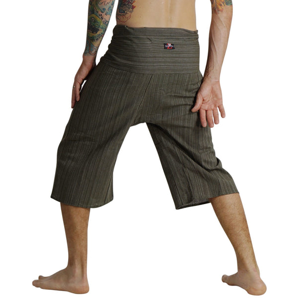 Men's Dark Gray 3/4 Fisherman Pants