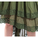 Green Lace Dress Long Sleeve - zootzu