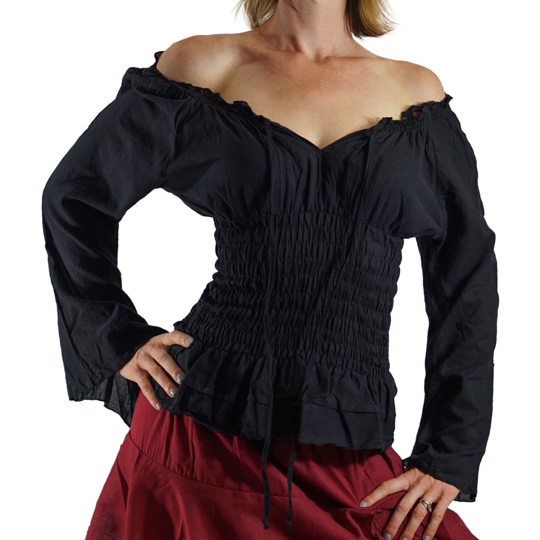 Peasant Blouse LS