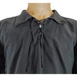 'Merchant' Renaissance Shirt - Black - zootzu