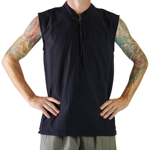 'Rogue' Medieval Sleeveless Shirt - Black