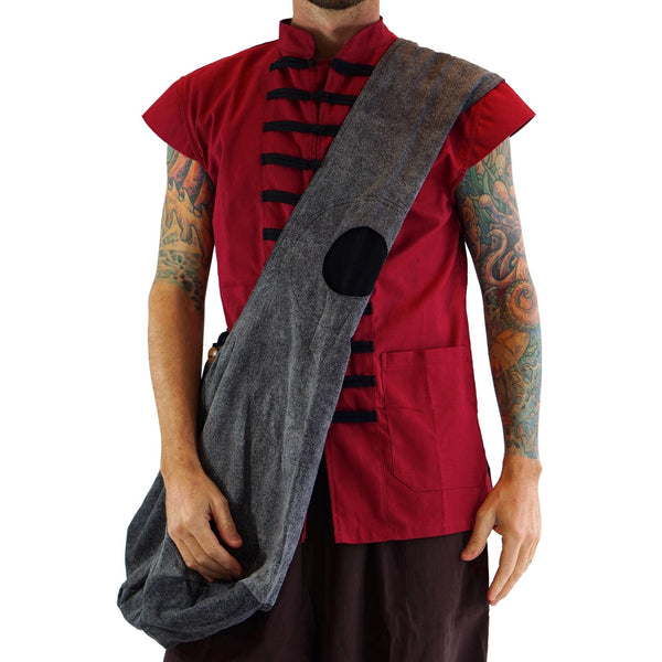 'MONK BAG' Messenger - GRAY/BLACK - zootzu