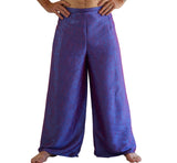 'Wrap Pants' Silk - Purple Sheen - zootzu