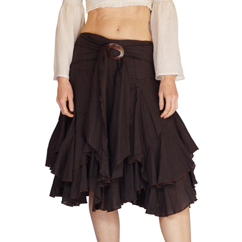 'Willow' Pirate Steampunk Skirt - Brown