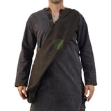 'Monk Bag' Medieval Messenger Bag - Green/Brown