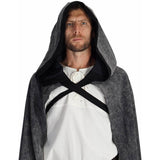 'Hooded Cloak' - Stone Grey/Black - zootzu