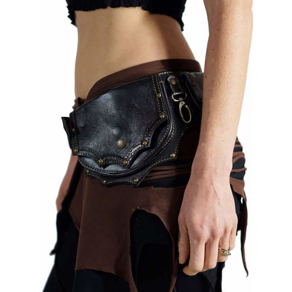 Grande' Boho Leather Utility Belt - Black – Zootzu Garb