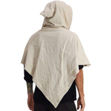 'Hooded Cowl' Medieval Half Cloak  - Cream - zootzu