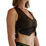 Petal Vest' Boho  Festival - Army Green - zootzu