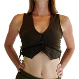 Petal Vest' Boho  Festival - Army Green - zootzu