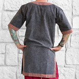 'Viking Shirt Short Sleeves' Tunic - Stone Gray