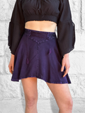 SALE! ‘Short Pixie Skirt' Embroidered Rayon - Purple