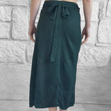 'Wrap Around Skirt' Long Embroidered - Green