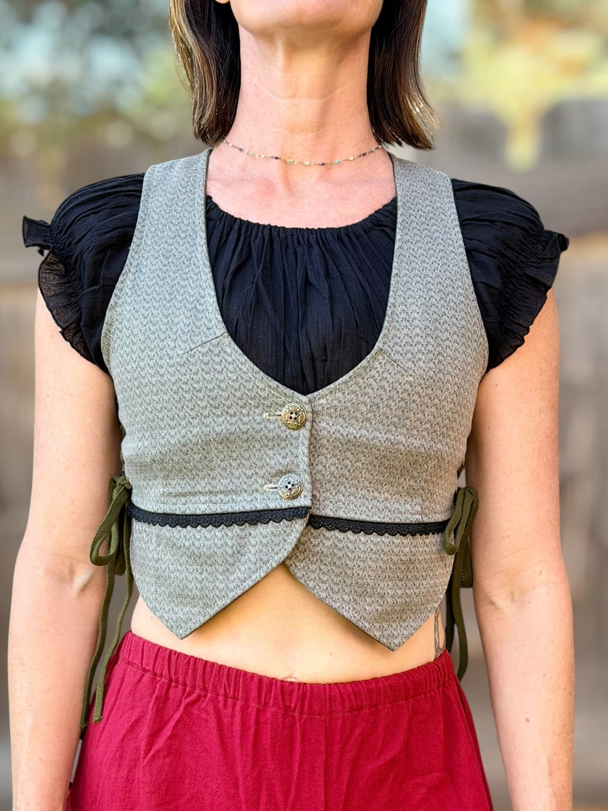 Petal Vest - Elipse Green