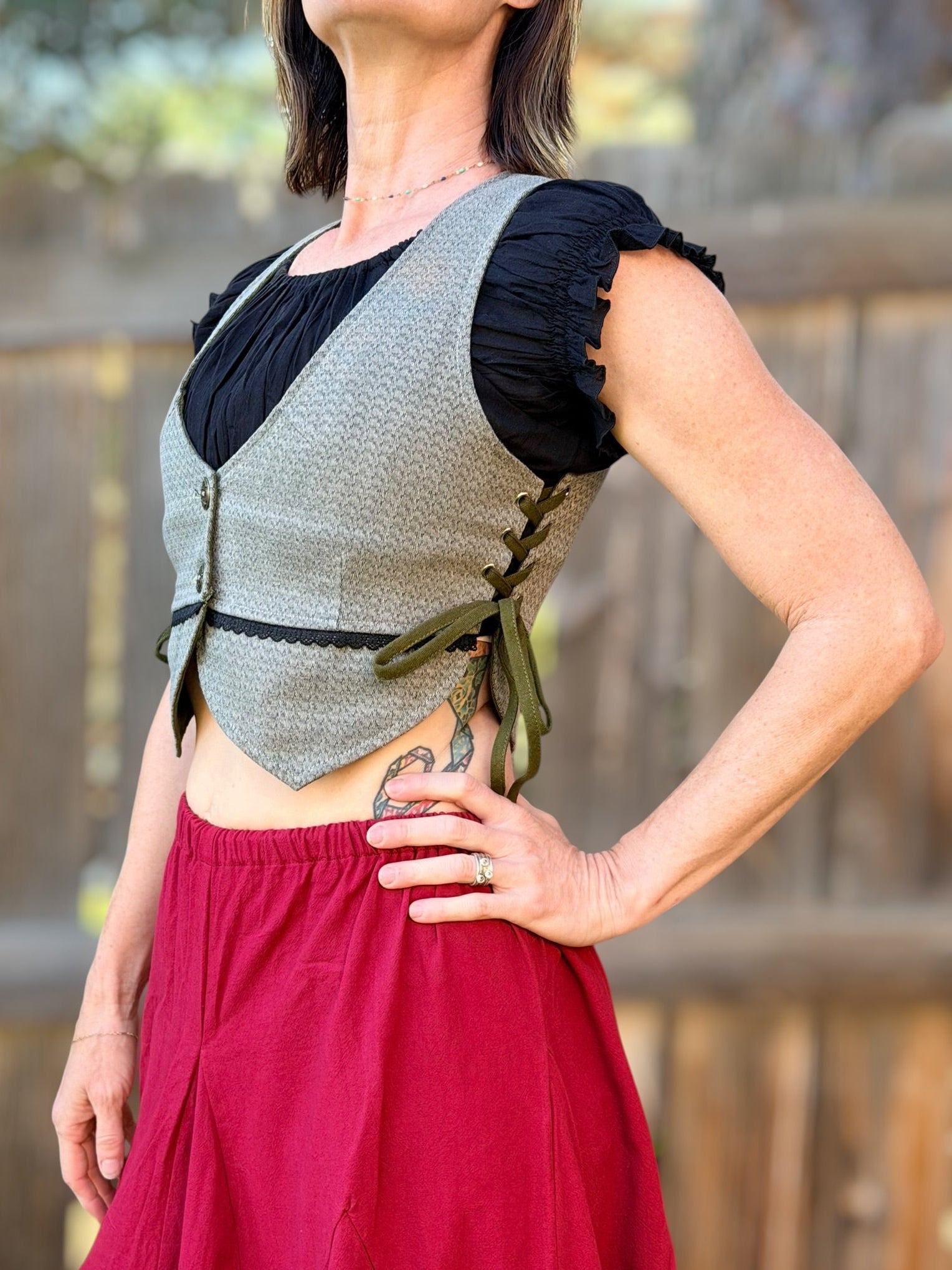 Petal Vest - Elipse Green