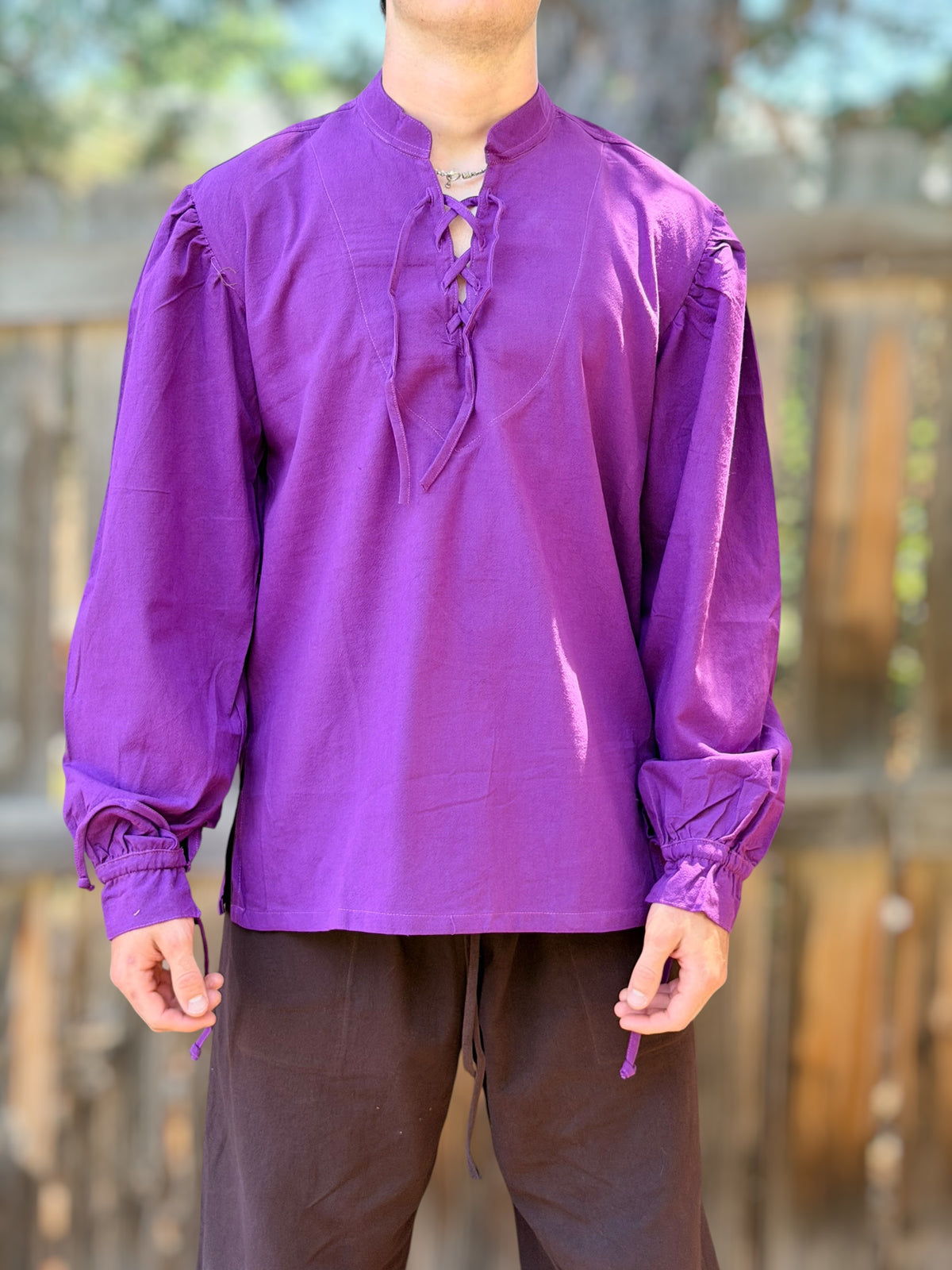 Merchant Shirt High Collar - Purple
