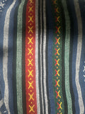 'Hooded Cowl' - Blue/Green/Red Pattern