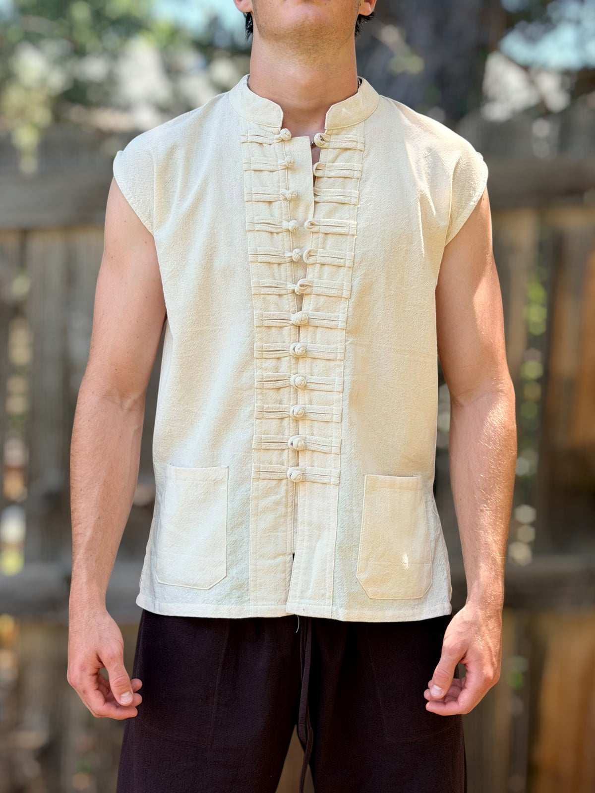 Naval Vest Sleeveless - Cream