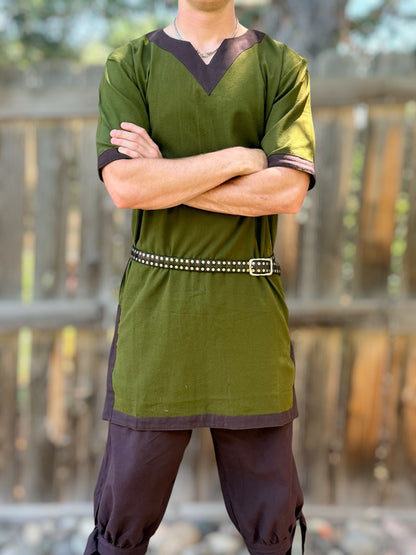 Viking Tunic SS - Green/Brown