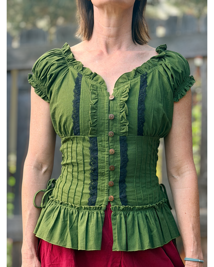Steampunk Blouse - Green