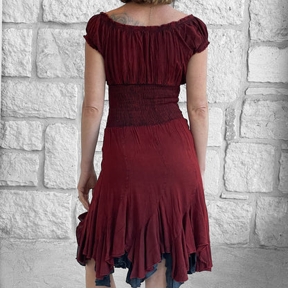 Willow Rayon Dress - Red
