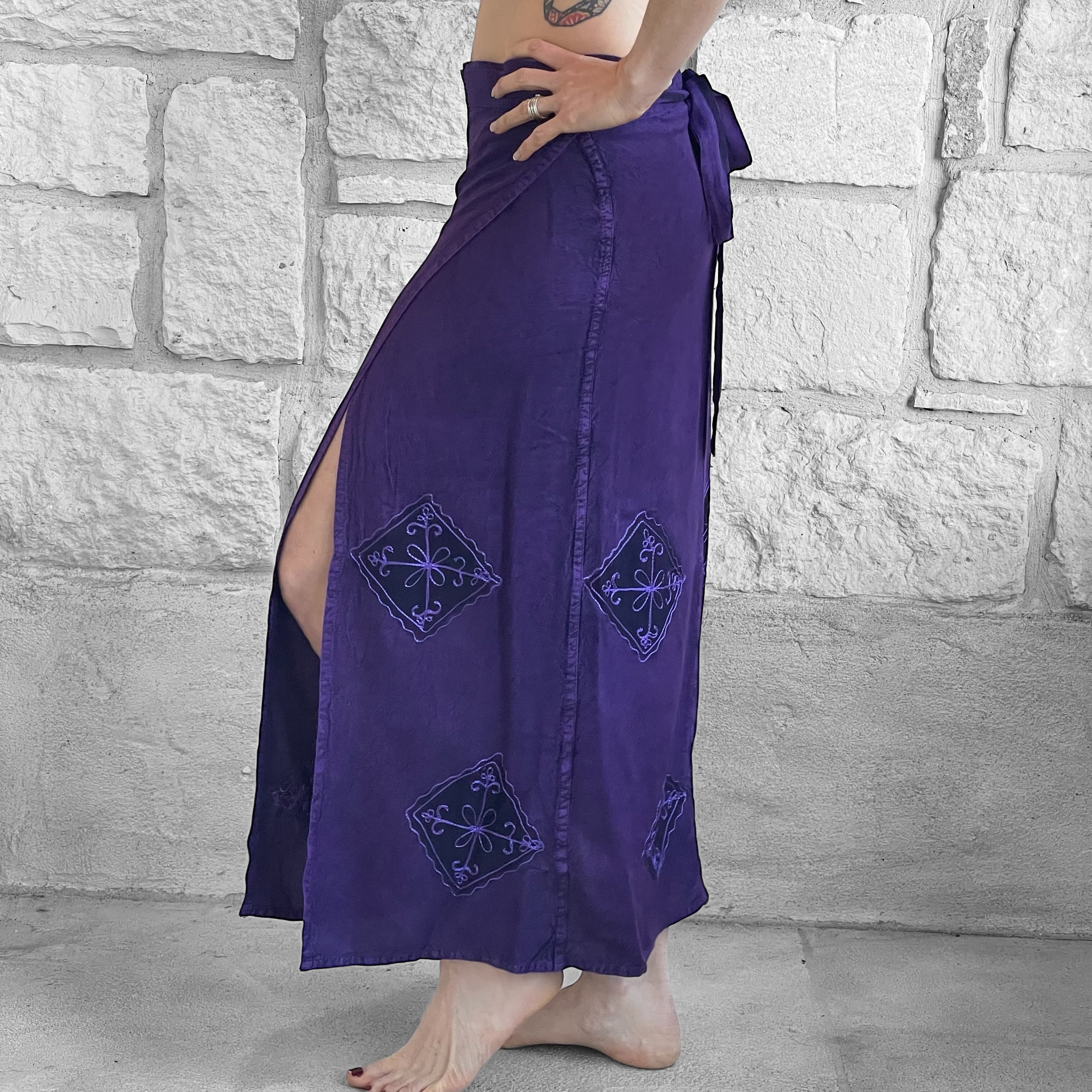 Wrap Skirt Long - Purple