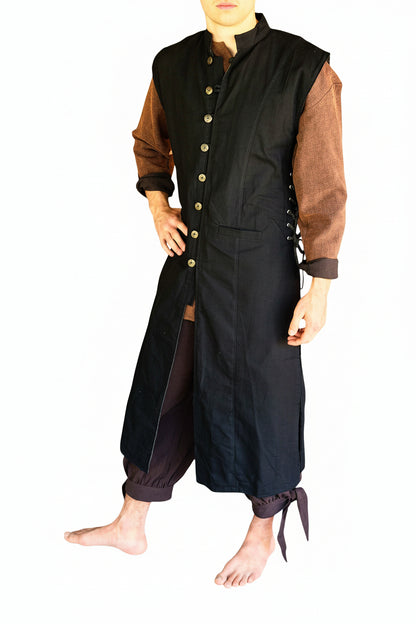 Medieval Duster - Black/Stone Black