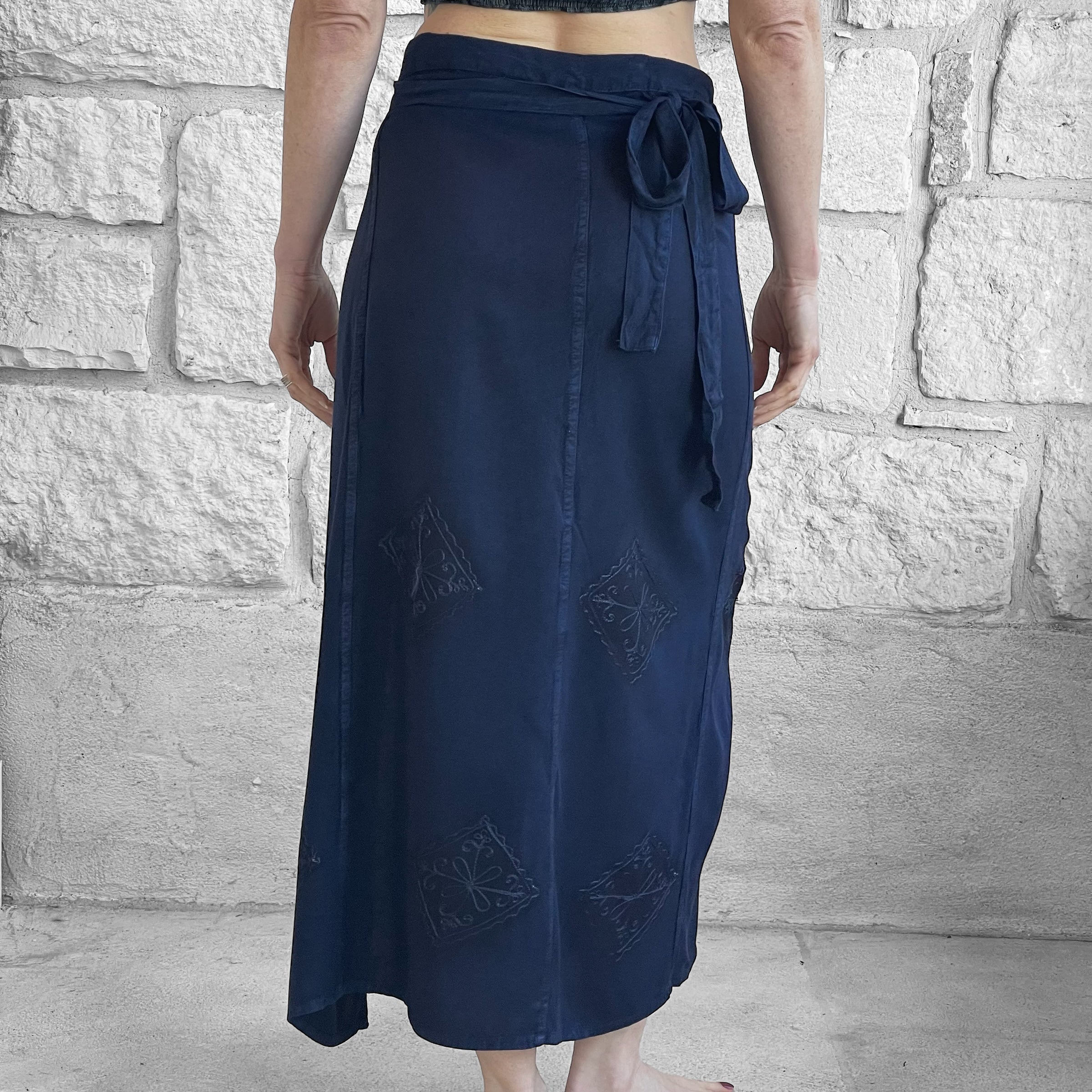 Wrap Skirt Long - Blue