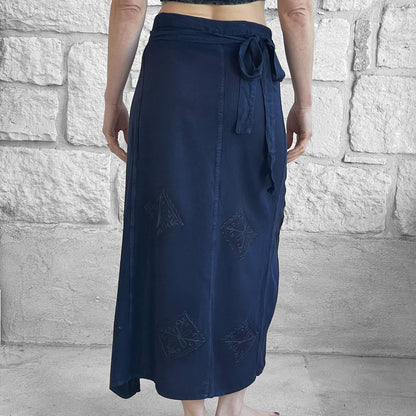 Wrap Skirt Long - Blue