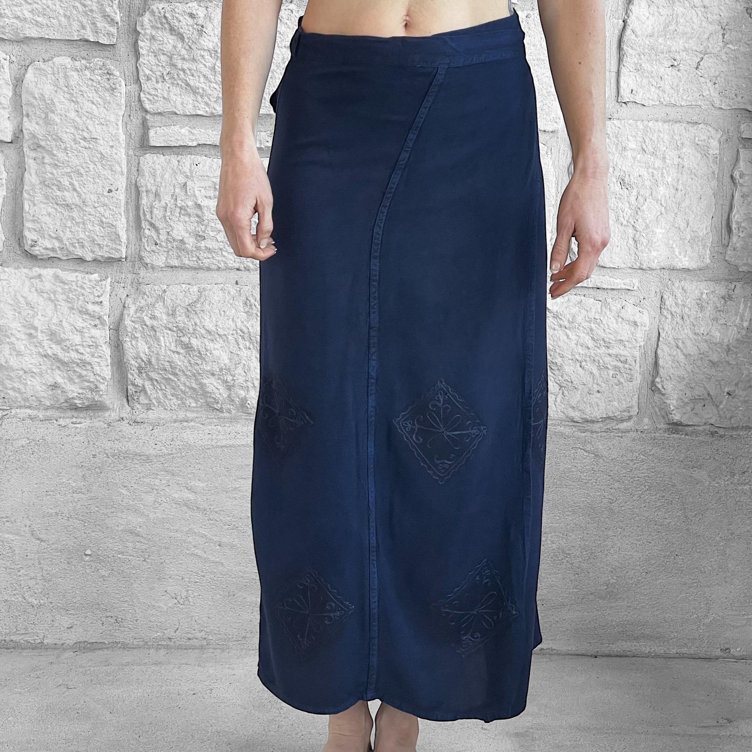 Wrap Skirt Long - Blue