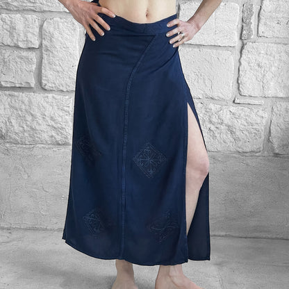 Wrap Skirt Long - Blue