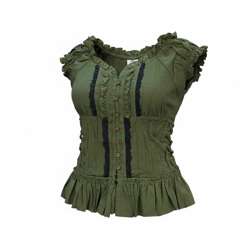 Steampunk Blouse - Green