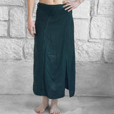 'Wrap Around Skirt' Long Embroidered - Green