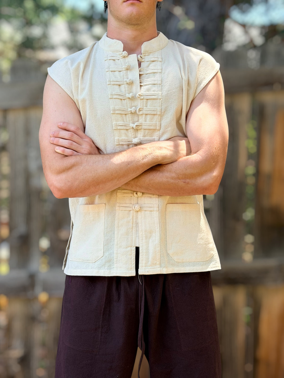 Naval Vest Sleeveless - Cream