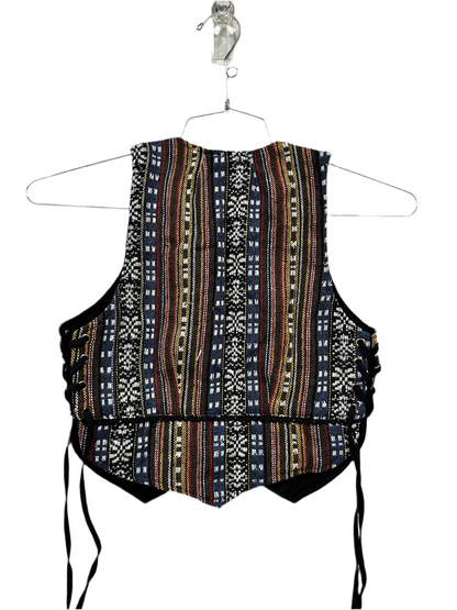 Petal Vest - Blue and Brown
