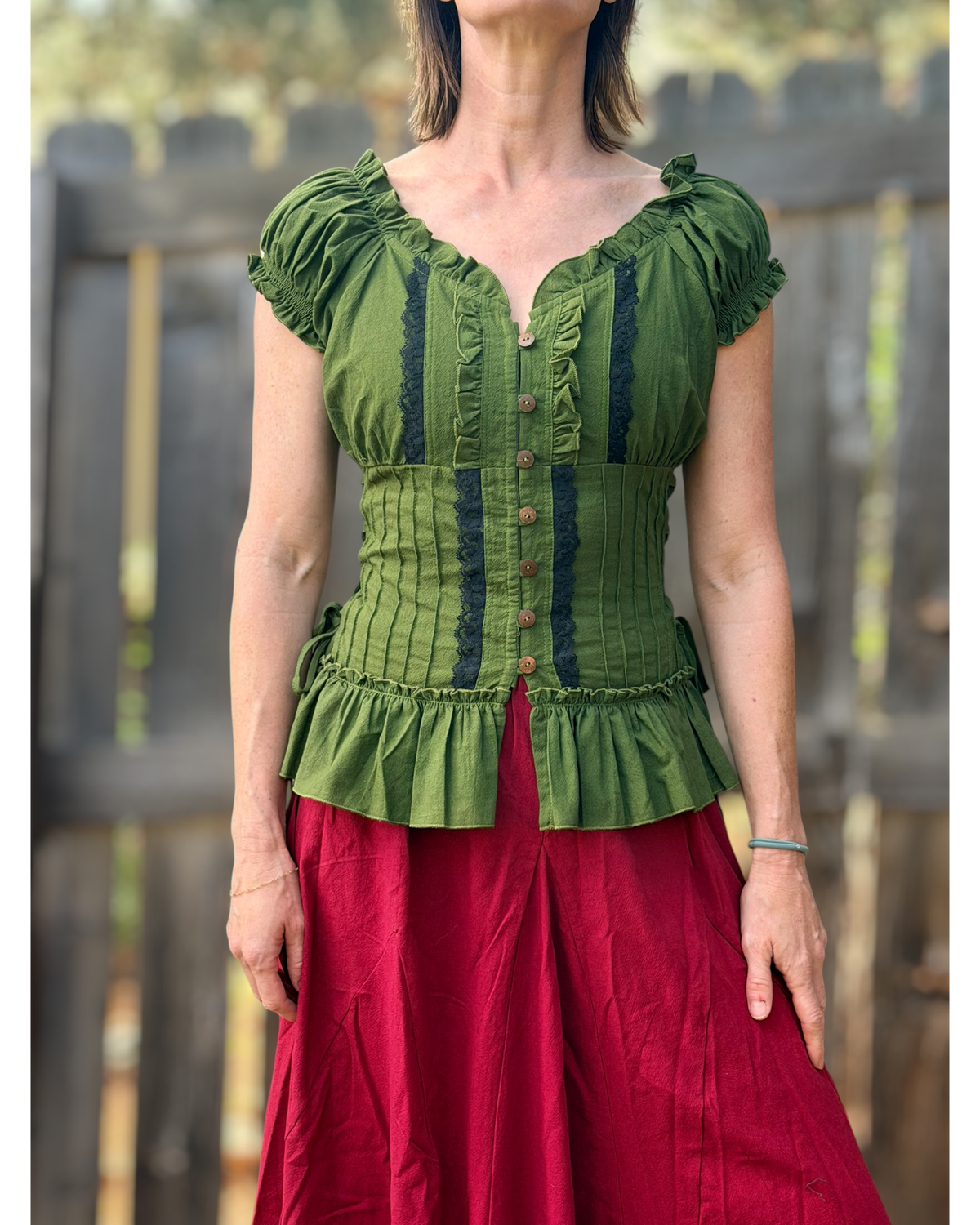 Steampunk Blouse - Green