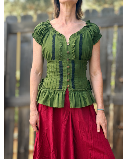 Steampunk Blouse - Green