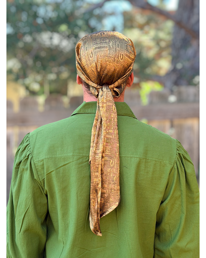 Bandana Hat, Silk - Gold