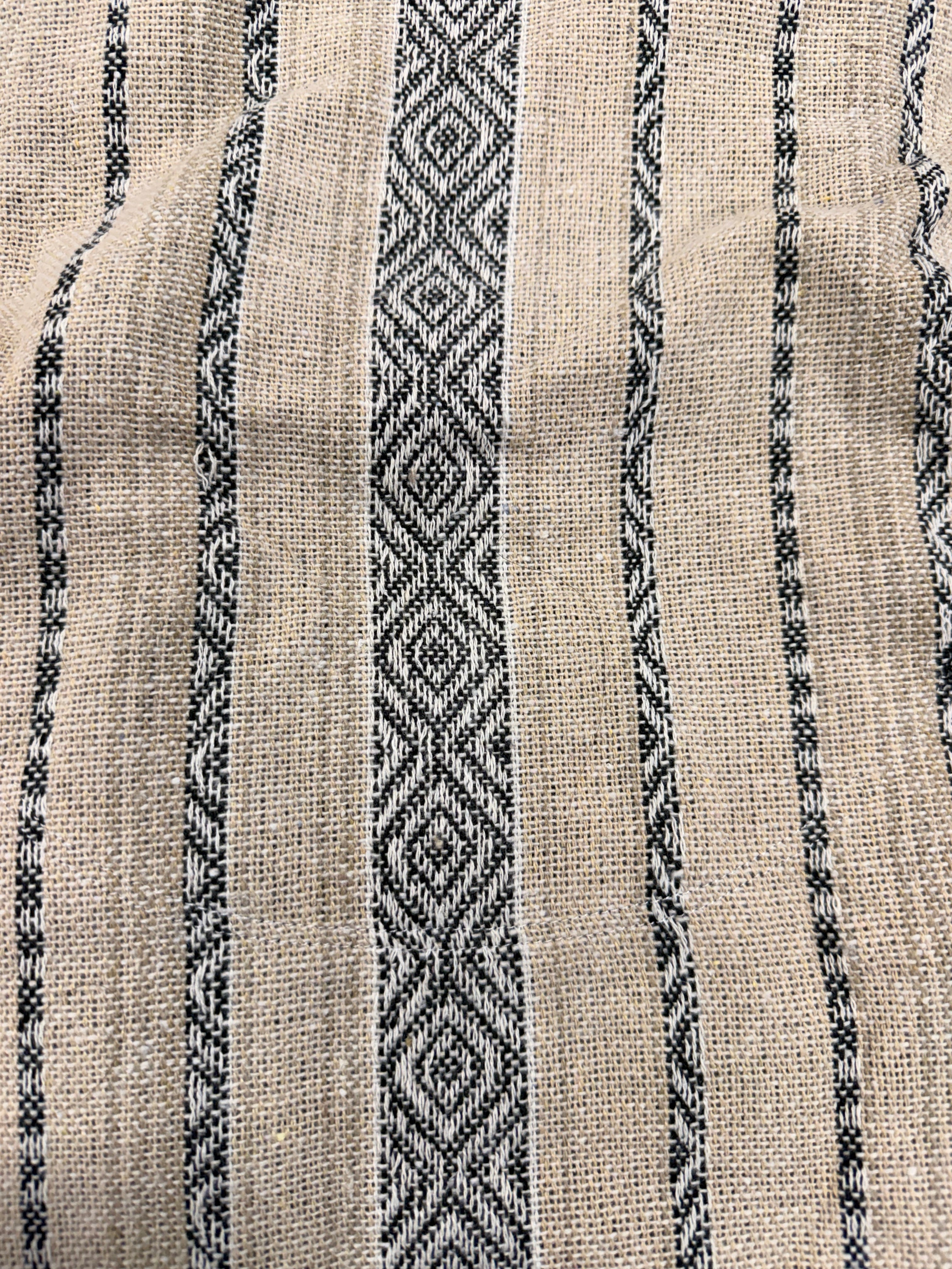 Monk Bag - Cream Patterned