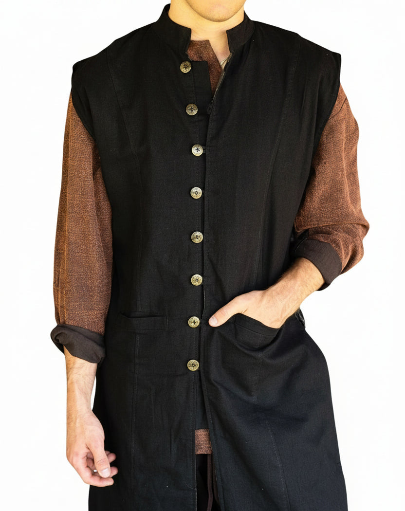 Medieval Duster - Black/Stone Black