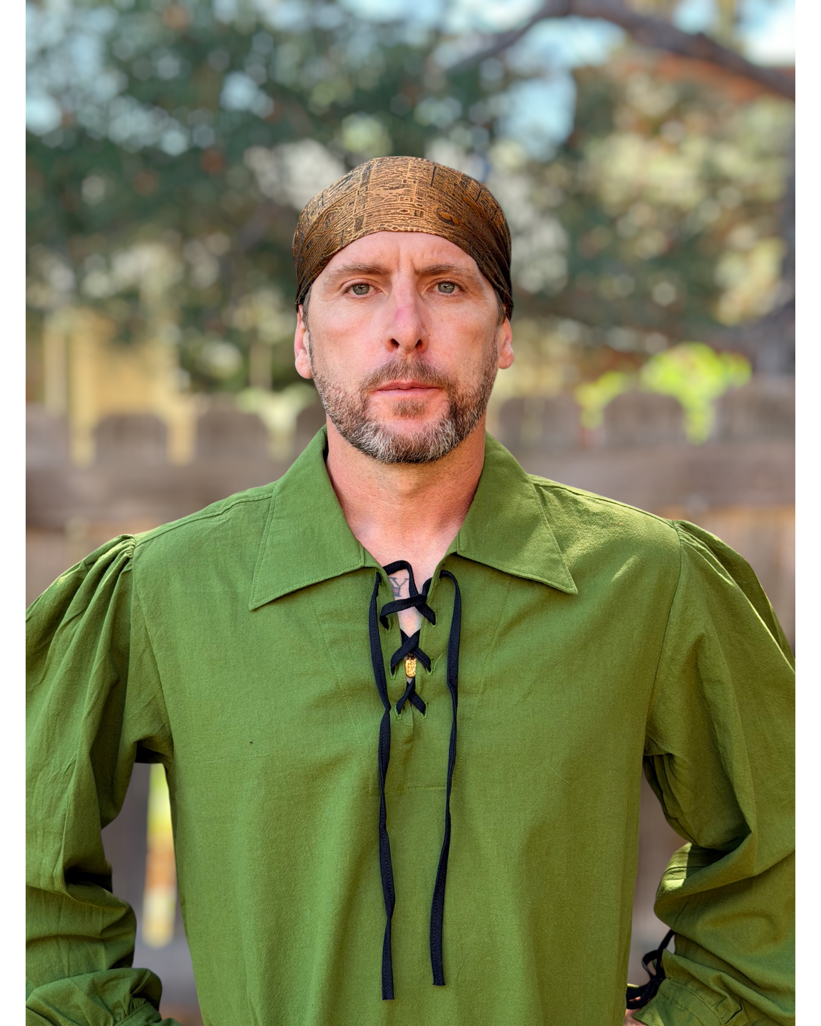 Bandana Hat, Silk - Gold